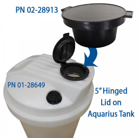 02-31606 | Bolted Lid for ProChem Open Top Process Chemical Tanks - 5 Gal - Shoebox Hinged - SST