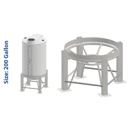 ProChem Cone Bottom Tank Stands - 30° Slope