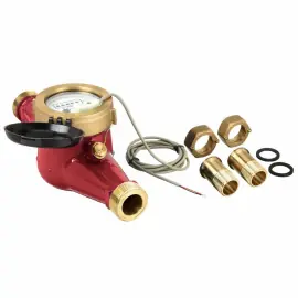MJHR-150-4P | Hot Water Meter - Pulse Output (Reed Switch) - 1-1/2 Inch - 4 Pulses per Gallon