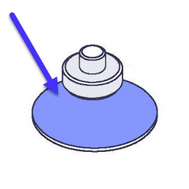 PV-00830 | Diaphragm - 1-1/2 inch - 2 inch Valve - PTFE / EPDM (5 inch OD Bodies)