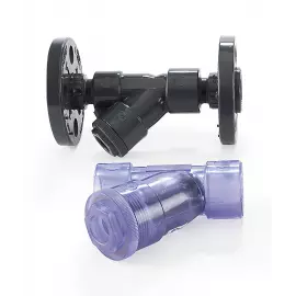 YS050-PCF | 1/2 inch Clear PVC Y-Strainer - Flanged