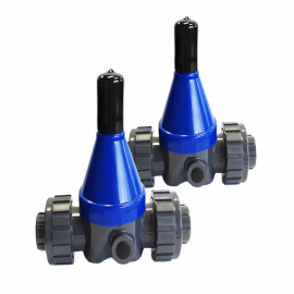 BPR-3-PVC-UE | BP/PR VALVE - PVC/EDPM/PTFE - 1/4" UNION (NPT/SOC)