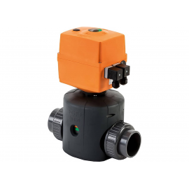 185.714.034 | 1 - eDIASTAR EA Diaphragm Valve Socket Fusion Union 100-230V - PVDF/PTFE/EPDM