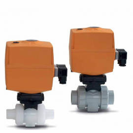 150.181.233 | 1/2 - 181 EA Ball Valve Flanged 24V w/ MO - PVDF/FKM