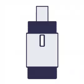 4607 | Pump Housing, PVDF (Includes Carbon Bushing)