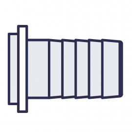 6657 | Hose Barb, AL 6061 - 1" (25 mm)