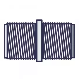 NIP100-SH | 1" PP  MNPT Nipple