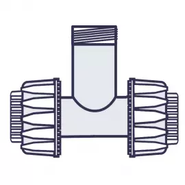 TEK010VT | 1" PVDF T with FNPT Ends*