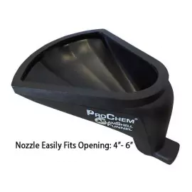 02-31977 | ProChem ClamShell Funnel 4" - 6" - Black