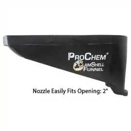 02-31977 | ProChem ClamShell Funnel 4" - 6" - Black