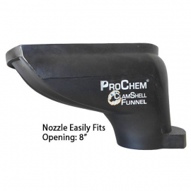 02-31951 | ProChem ClamShell Funnel 8" - Black