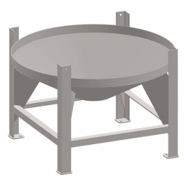 01-33927 | 200 Gal ProChem Cone Bottom Tanks - 30° Slope & Plastic Stand - FDA Black