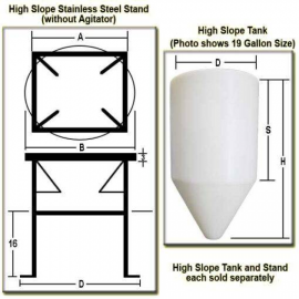 01-1228 | 101 Gal - ProChem Cone Bottom Tanks - 60° Slope - LPE - Natural