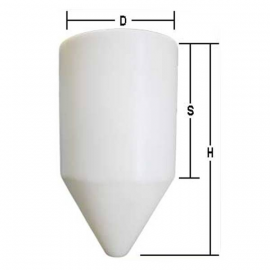 01-1228 | 101 Gal - ProChem Cone Bottom Tanks - 60° Slope - LPE - Natural