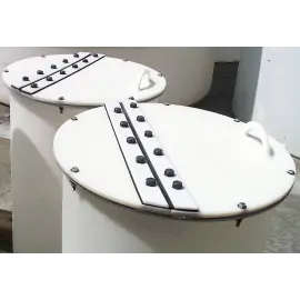 02-33026 | Bolted Lid for ProChem Open Top Process Chemical Tanks - 55 Gal - Bolted Hinged - Plastic