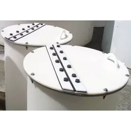 02-31625 | Bolted Lid for ProChem Open Top Process Chemical Tanks - 300 Gal - Bolted Hinged - SST